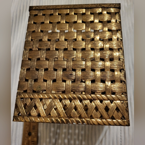 Golden Brass Tissue Box Cover, bed bath and beyond - Picture 9 of 12